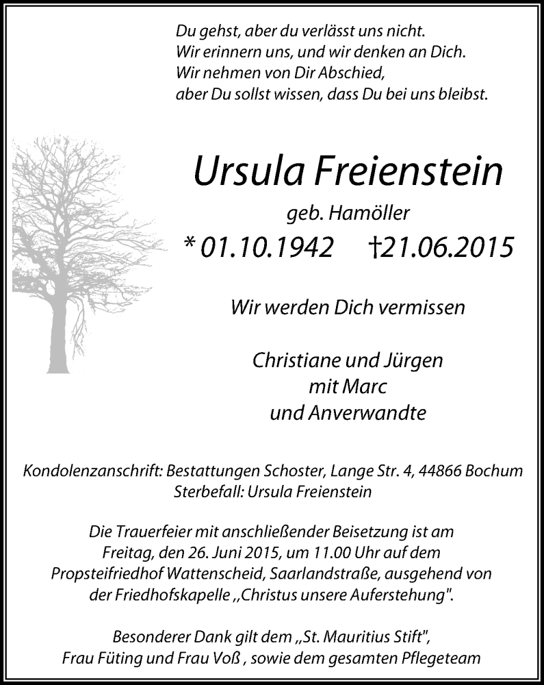  Traueranzeige für Christian Skrzydlo vom 21.03.2015 aus Stadtspiegel Bochum + Wattenscheid