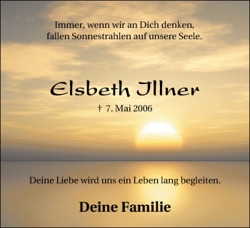 Traueranzeige von Elsbeth Illner von Lüner Anzeiger